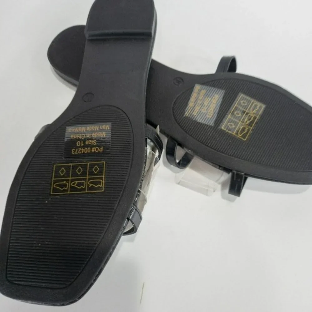 Journee Collection Ramira Slide Sandals Black -7.5 - Picture 8 of 8